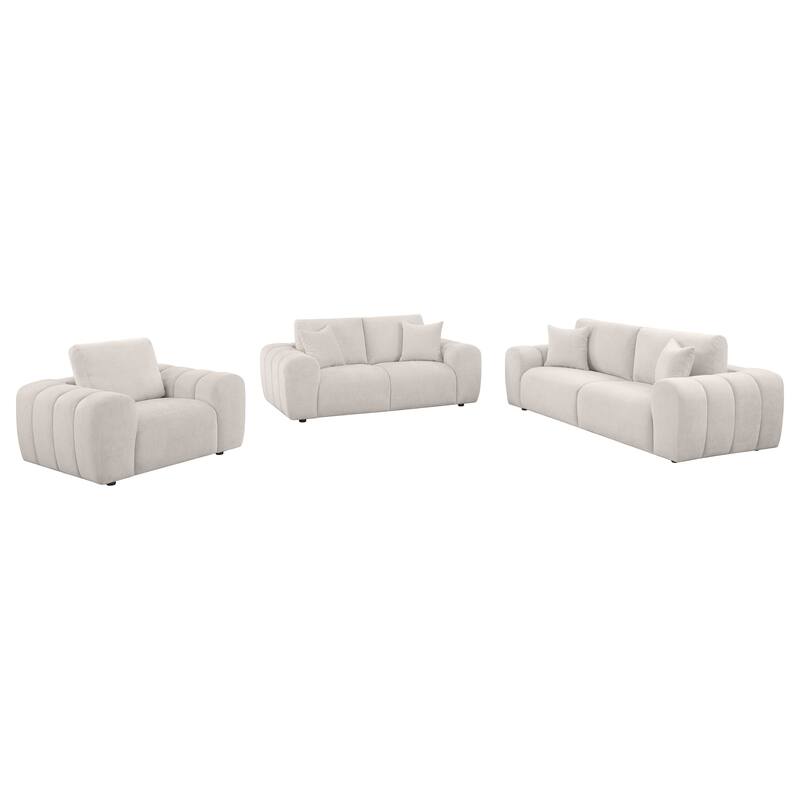 Burnett Chenille Upholstered Sofa Set