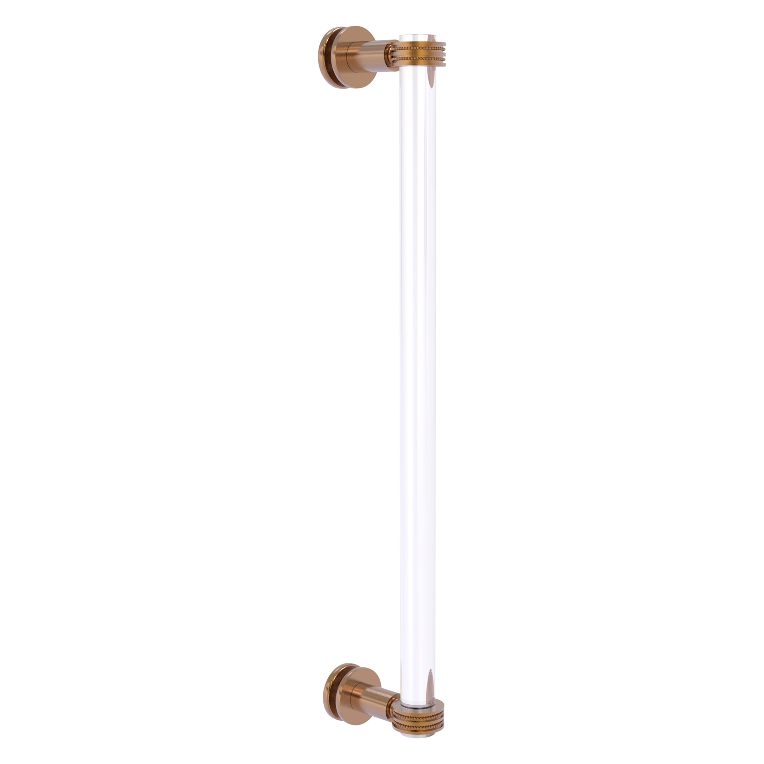 Allied Brass Clearview Collection 12 Inch Single Side Shower Door Pull with Dotted Accents