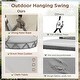 preview thumbnail 8 of 10, Outdoor Porch Swing Chair Hanging Basket, Patio Hanging Chair with Thickened Cushion for Garden Porch