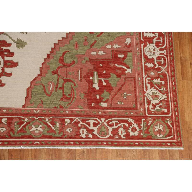 Heriz Serapi Turkish Oriental Traditional Area Rug Wool Hand-knotted - 9'9" x 13'0"