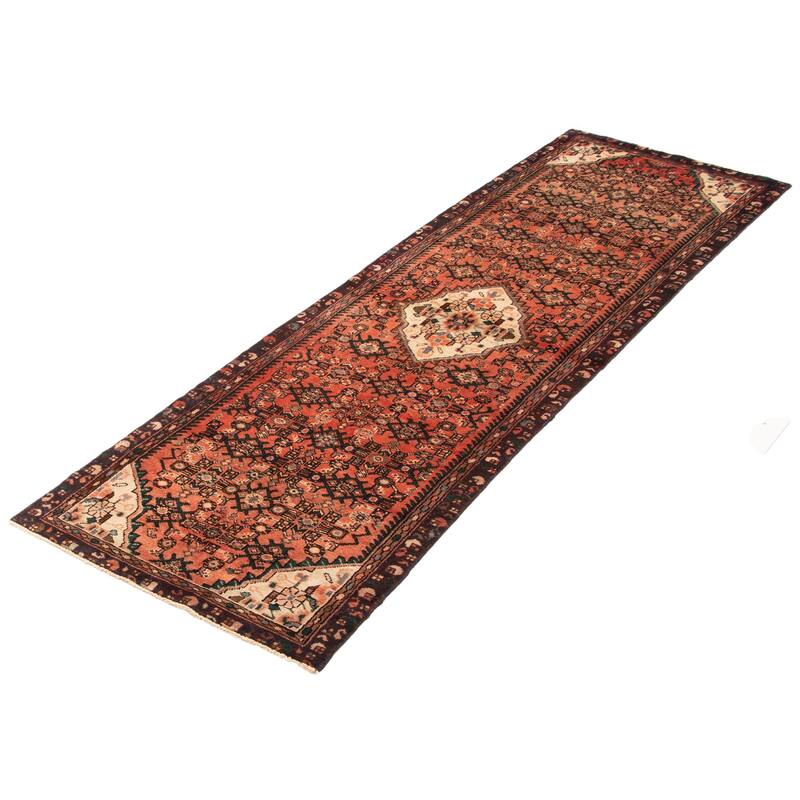 ECARPETGALLERY Hand-knotted Andelz Copper Wool Rug - 3' x 9' 9"
