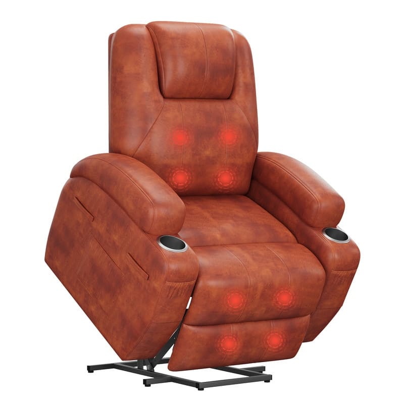 LACOO Power Lift Recliner PU Leather Reclining Chair with Massage