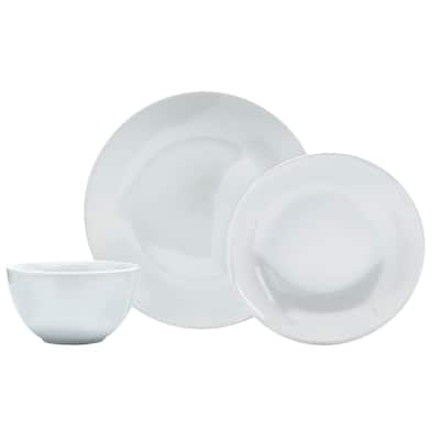Denmark 12PC Super White Round Dinnerware Set