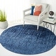 preview thumbnail 6 of 38, SAFAVIEH Retro Klazina Modern Abstract Rug 4' Round - Light Blue/Blue - Round