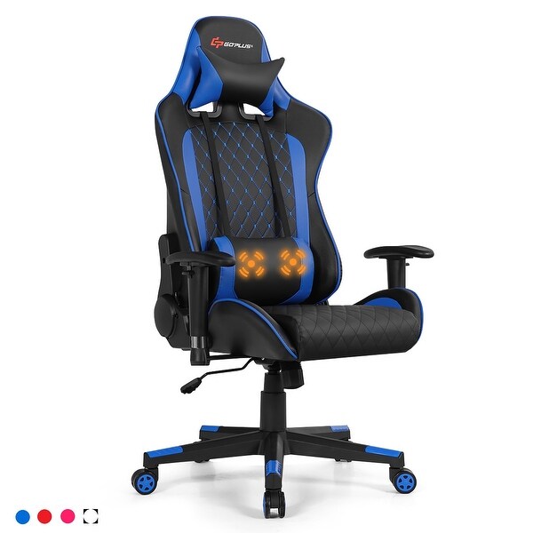 Reclining gaming sales chair with massage