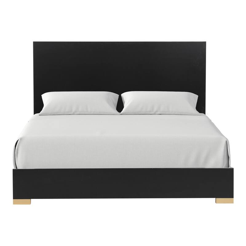 Furniture of America Kismet Modern 6-Piece Black Wood Platform Bedroom Set