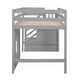 preview thumbnail 6 of 13, Multifunctional and Playful Design, Wood Loft Bed with Storage Staircase, Safety Guaranteed,Twin, Grey
