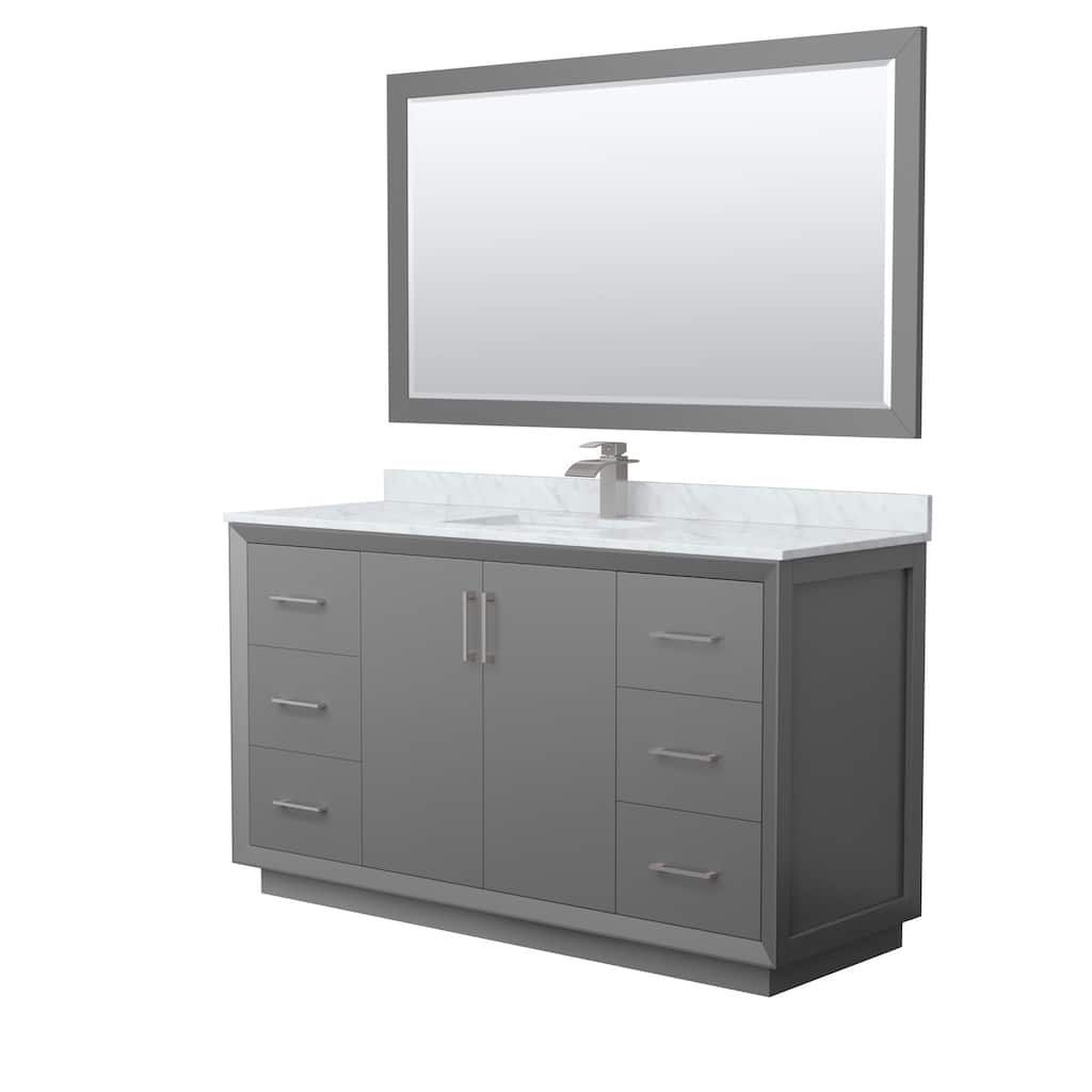 Wyndham Collection WCF414160S-NAT-UNSM58 Strada 60" Free Standing