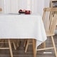 preview thumbnail 12 of 28, Tablecloth Solid Faux Linen Water Resistant Table Cover