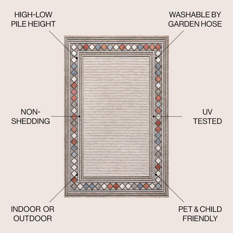 JONATHAN Y Star Abstract Swirl Area Rug