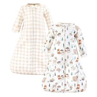 Hudson Baby Infant Boy Cotton Long-Sleeve Wearable Sleeping Bag, Sack, Blanket, Boy Woodland Pals