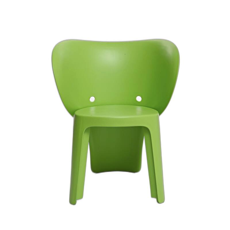 HomeRoots Set Of Four Green Heavy Duty Plastic Juvenile Chairs - 15.70 in. x 21.90 in. x 18.90 in.