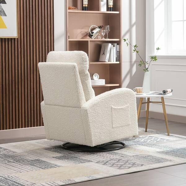 high back upholstered swivel glider