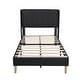 preview thumbnail 96 of 145, Alazyhome Upholstered Platform Bed Frame