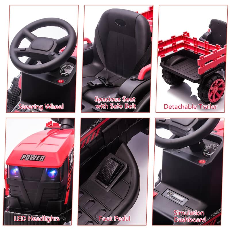 12V Battery Powered Electric Vehicle Car Toys with 6 Wheels