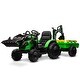 preview thumbnail 7 of 27, 3 in 1 Ride on Tractor, Excavator & Bulldozer Green