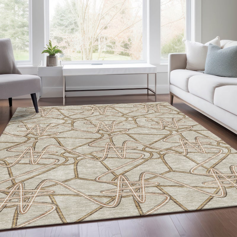 Premium Washable Super Soft Modern Maze Mayfield Rug