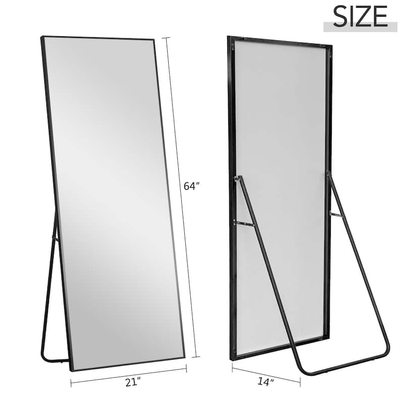 Dovelina Modern Full Length Floor Mirror - Freestanding Vanity Mirror for Bathroom or Living Space
