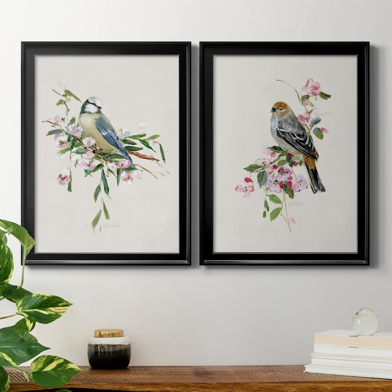 Spring Song Blue Bird Premium Framed Print - Ready to Hang - Multi-Color
