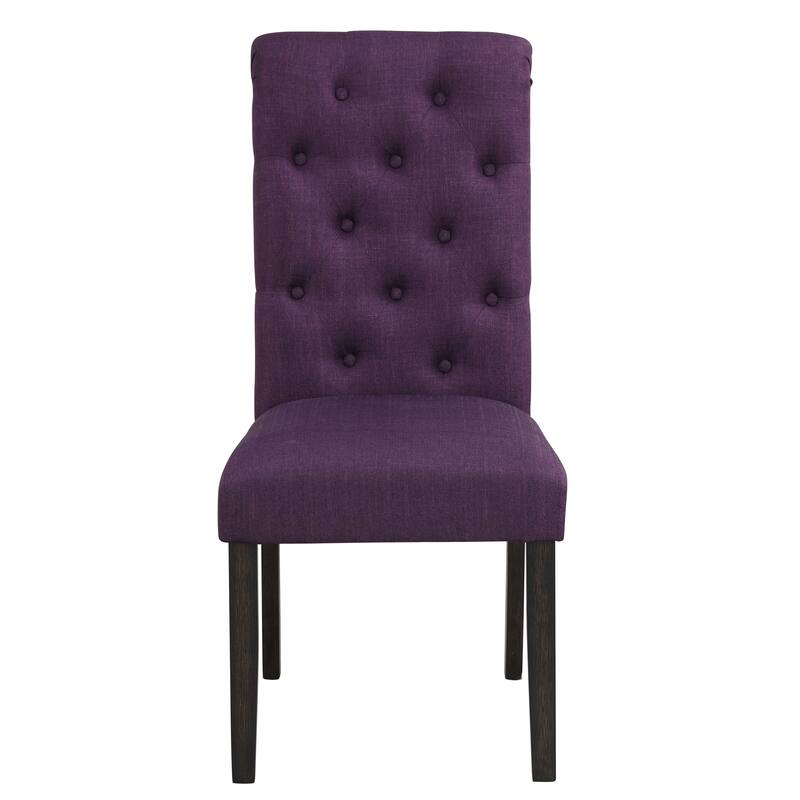 Purple Rectangular Dining Table, Four Upholstered Dining Chairs with Backs, Minimalist Dining Table and Chair Set