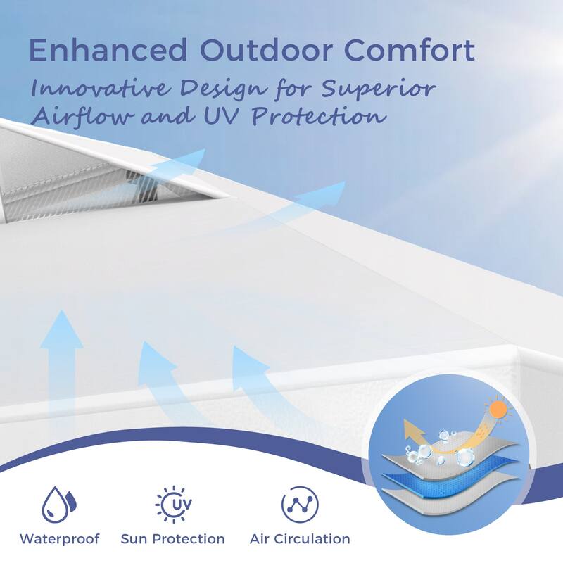 10' x 10' Pop Up Outdoor Canopy Tent Commercial Instant Reinforce Canopies with Wheel Carry Bag & Storage Pocket - 10x10'