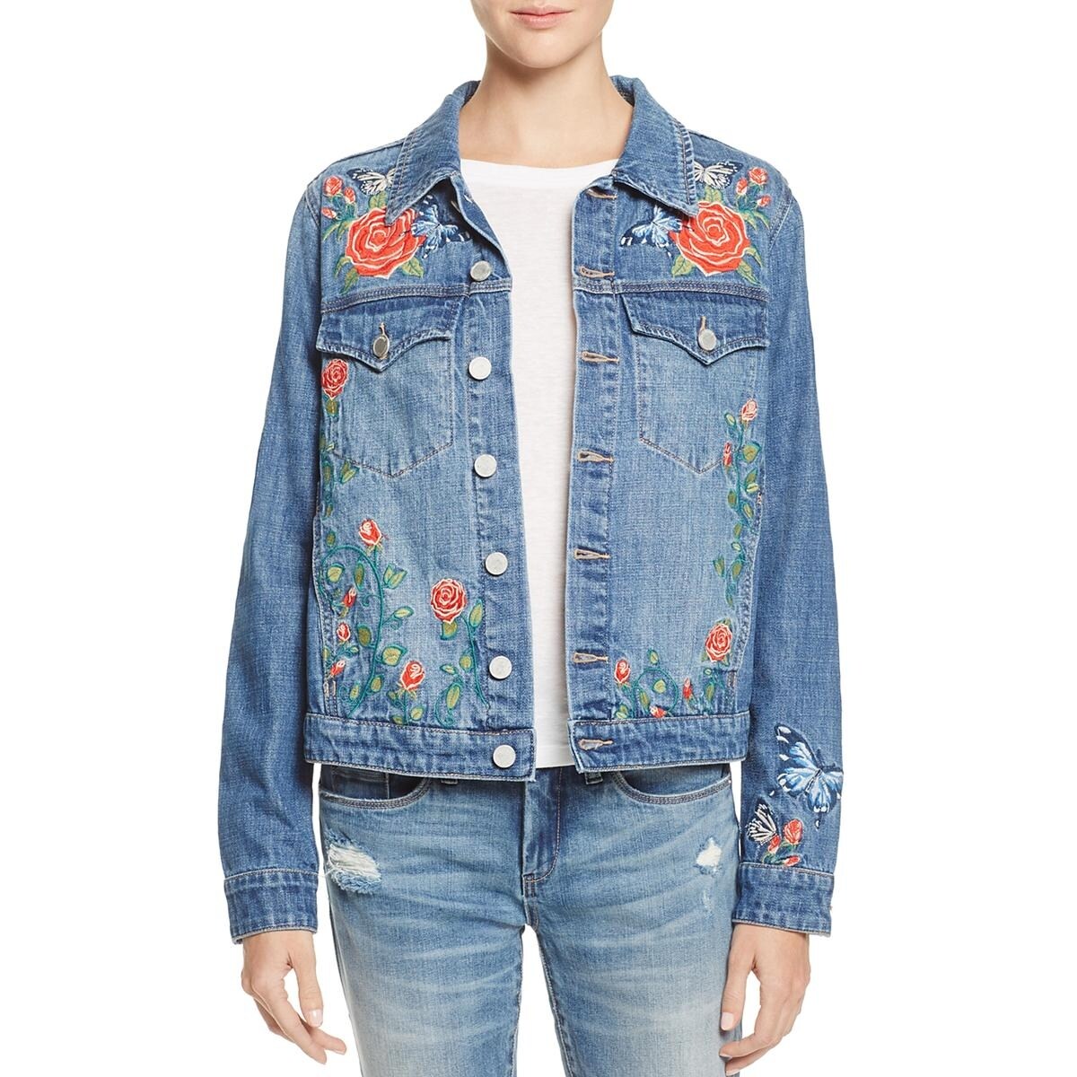 blank nyc embroidered denim jacket