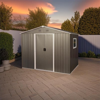 Outdoor Metal Storage Shed with Window