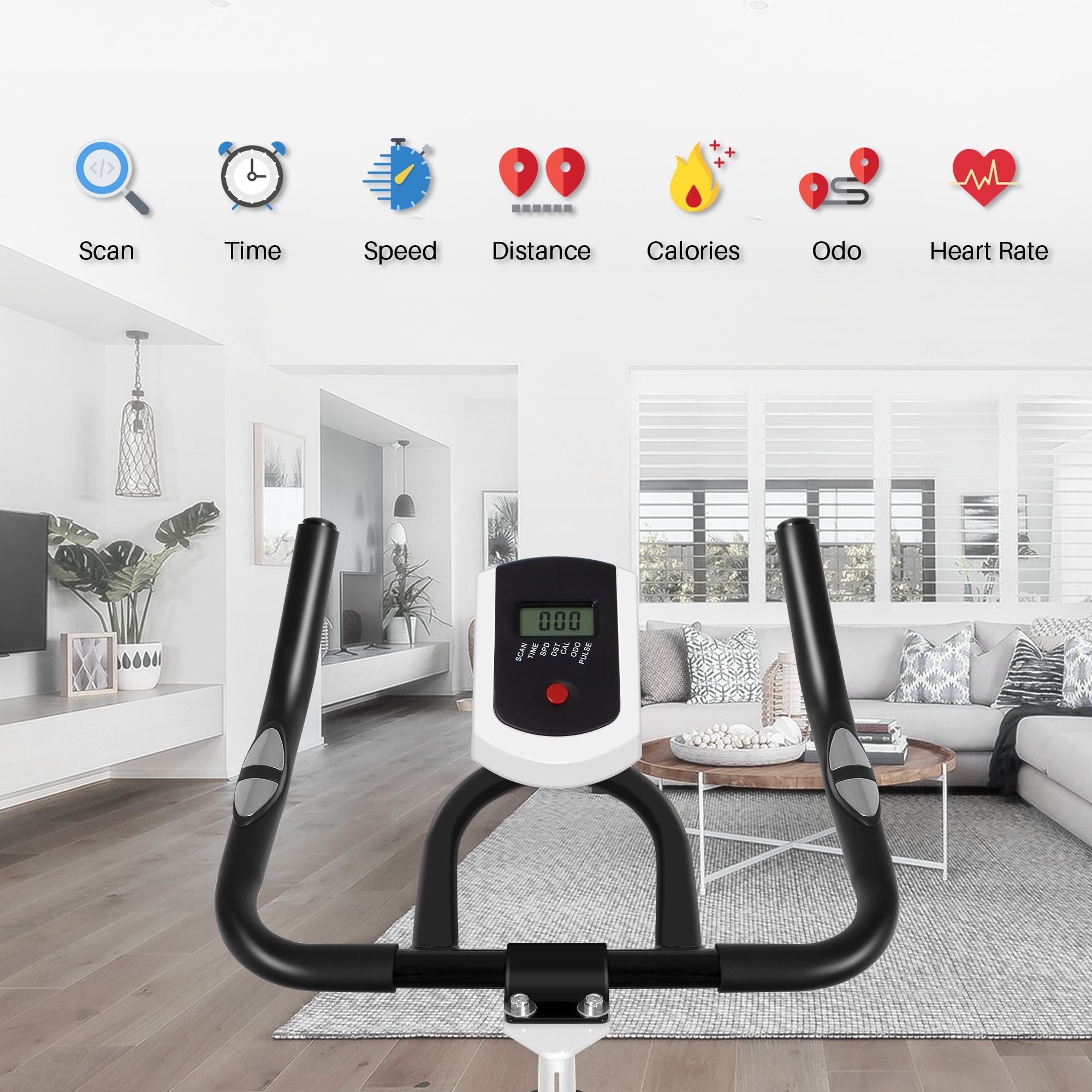 Akonza Fitness Stationary 40lbs Flywheel Indoor Cycle Trainer Bicycle Exercise Cycling Health Workout Black Bed Bath Beyond 17309218