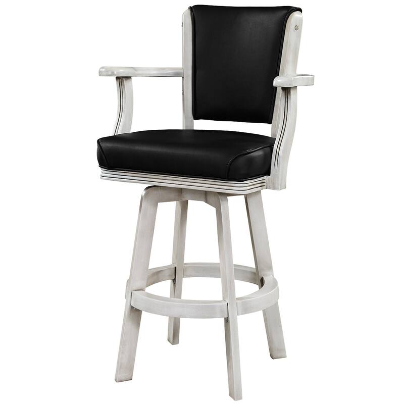 Wood Swivel Barstool With Arms By RAM Game Room
