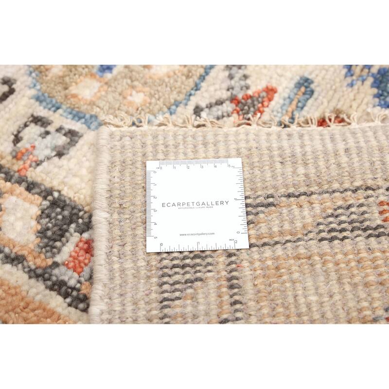 ECARPETGALLERY Hand-knotted Mamluk Ivory Wool Rug - 9'1 x 11'11