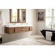 preview thumbnail 5 of 13, James Martin Vanities Mercer Island 72" Double Vanity, Latte Oak with Brushed Nickel Hardware