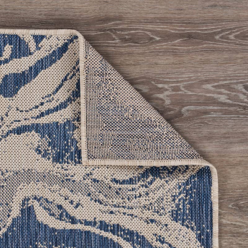 Tides Coastal Abstract Performance Indoor/Outdoor Area Rug by Sevita