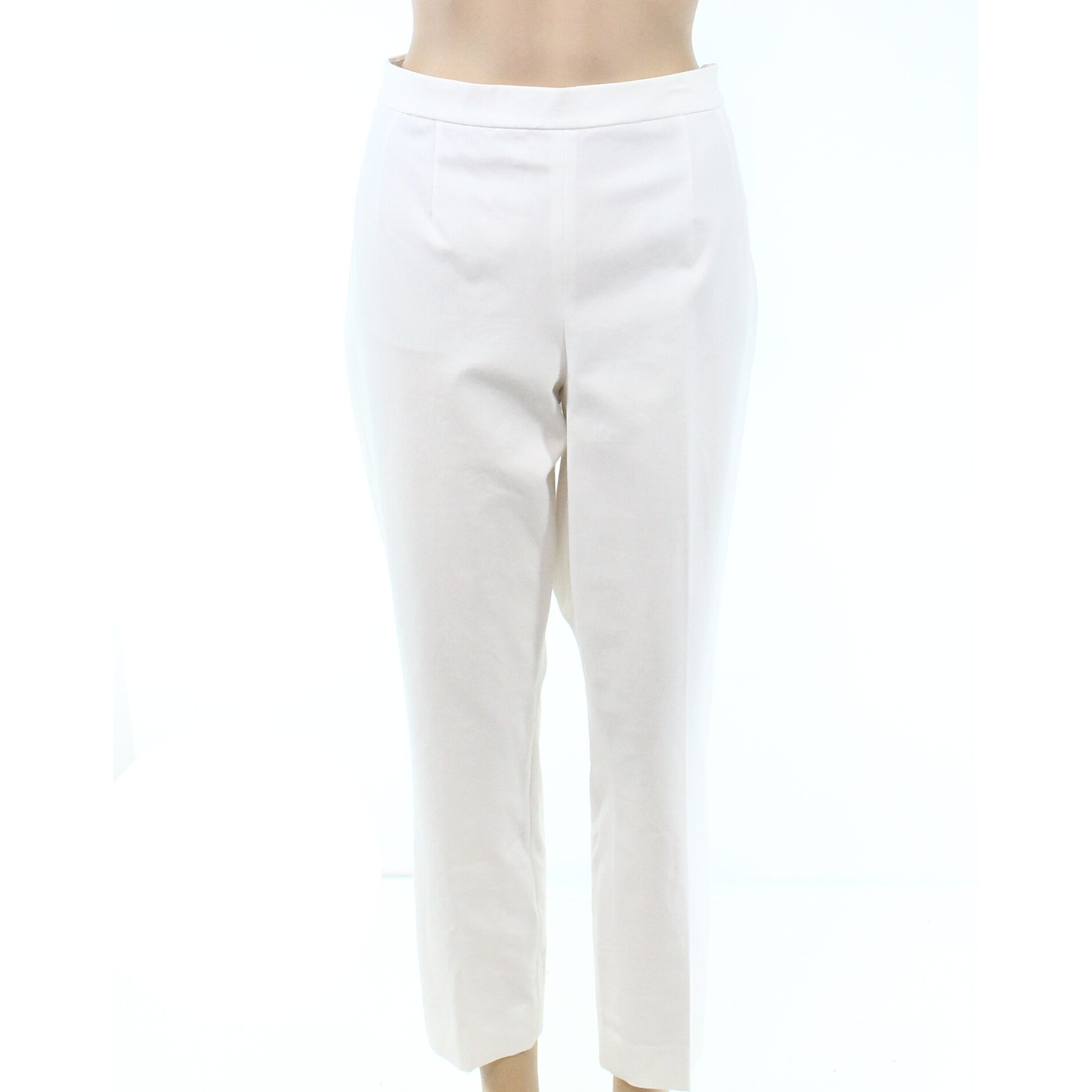 high rise white dress pants