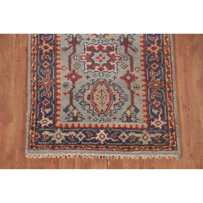 Kazak Oriental Runner Rug Handmade Wool Carpet - 2'8"x 8'1"