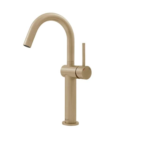 slide 2 of 14, STYLISH Single Handle Vessel Sink Bathroom Faucet 13 inch Tall Gold