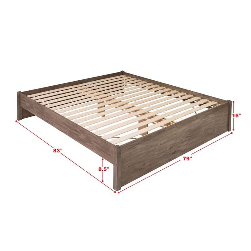 Prepac King 4-post Platform Bed with Optional Drawers