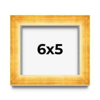 6x5 IN Shadow Box Frame Gold | 1.625 Inches Deep Real Wood Traditional ...