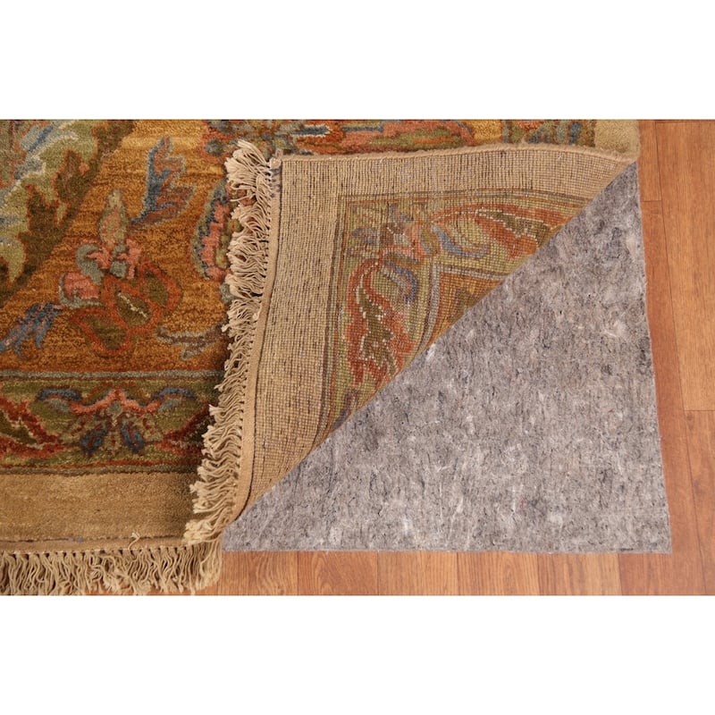 All-Over Floral Oushak Indian Large Area Rug Hand-Knotted Wool Carpet - 12'0"x 17'10"