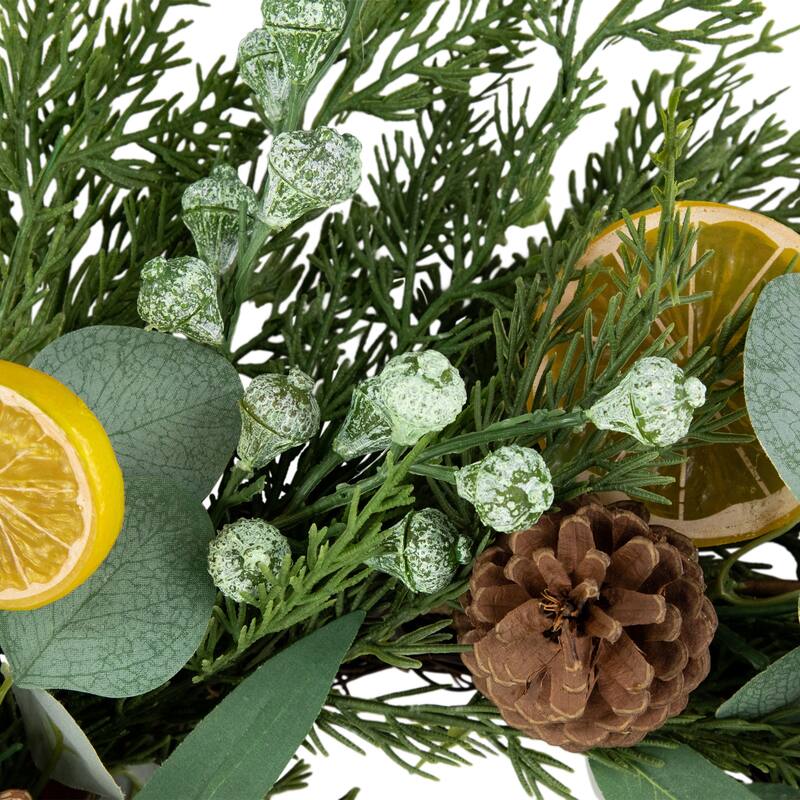 Real Touch™️ Cypress Eucalyptus Artificial Christmas Wreath 22" Unlit