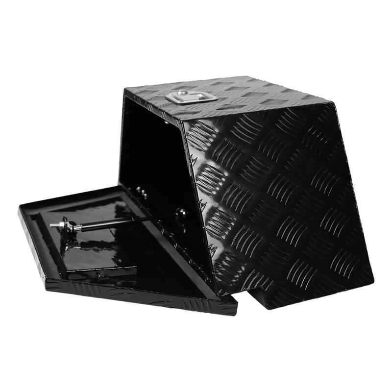 Heavy Duty Aluminum Alloy Plate Tongue Tool Box with Lock and Keys - N/A