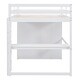 preview thumbnail 28 of 33, Full Size Loft Bed with Desk & Wardrobe, Solid Wood Kids Loft Bedframe w/3 Storage Drawers & 2 Shelves, Maximum Space Design