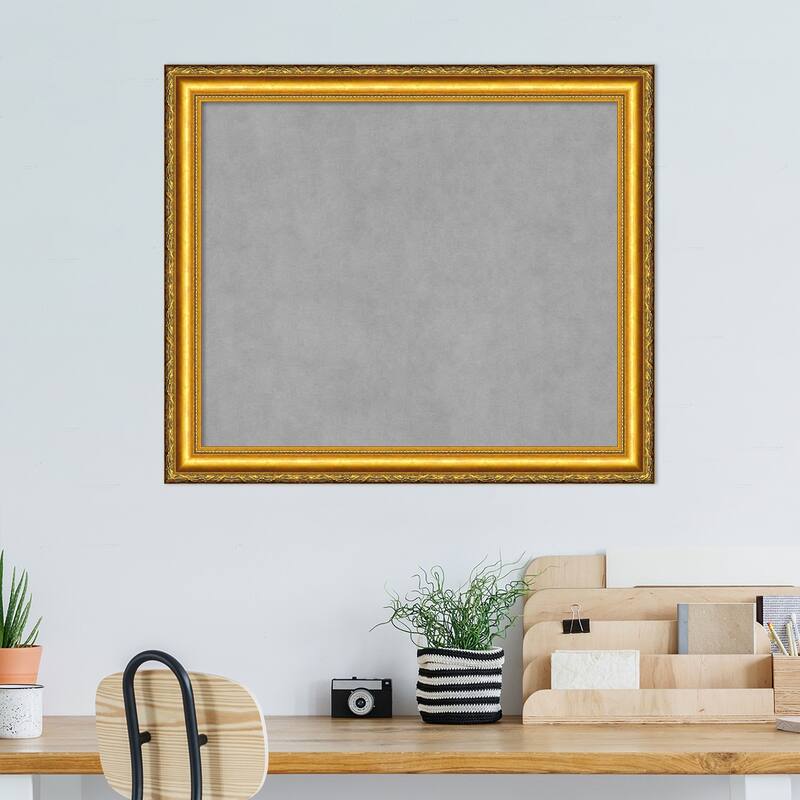 Amanti Art Colonial Embossed Gold Framed Magnetic Board