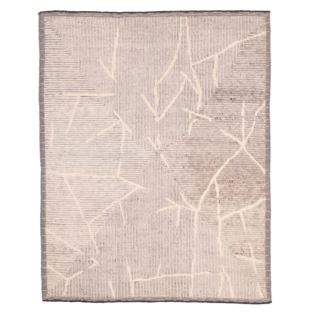 ECARPETGALLERY Hand-knotted Looma Grey Wool Rug - 8'3 x 10'0