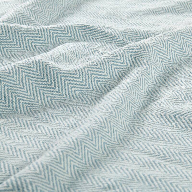 Extra Cozy Chevron Knit Throw Super Soft Knitted Blanket for Couch