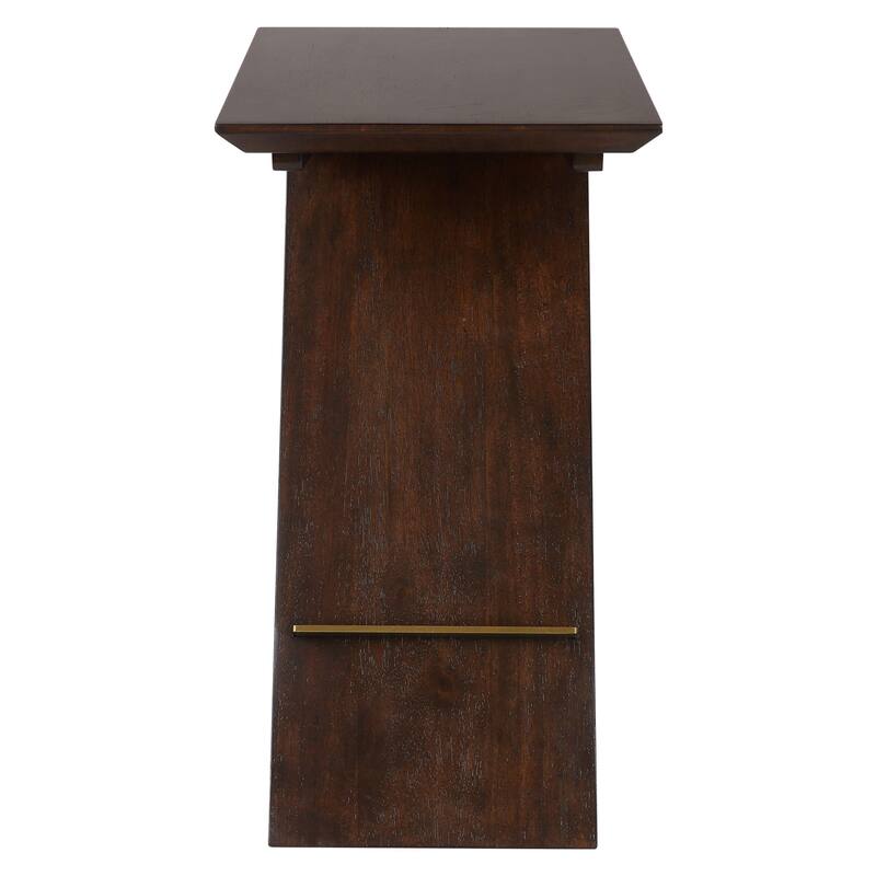 Uttermost 24096 Breakthrough 17" Wide Rubberwood and Stainless Steel