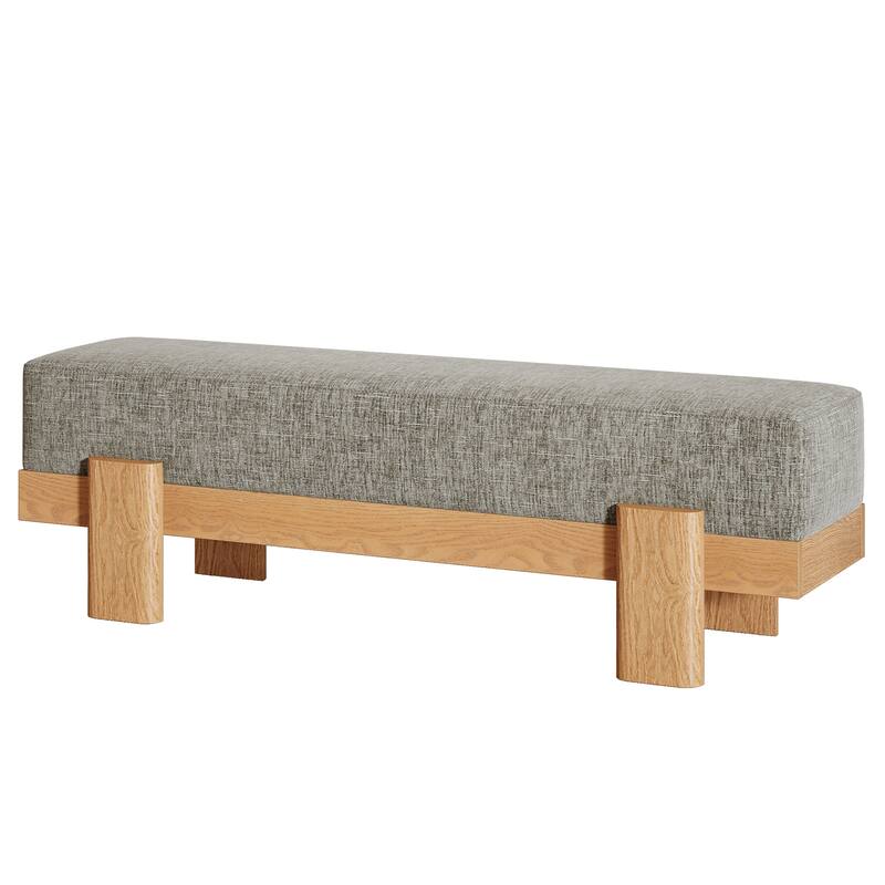 Upholstered Entryway Bench, Modern Shoe Bench, End of Bed Stool Accent Seat for Bedroom, Entrance, Living Room