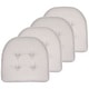 preview thumbnail 14 of 31, Sweet Home Collection Solid Color U-Shaped Memory Foam Chair Cushions - 16"x17" Set of 4 - Light Gray