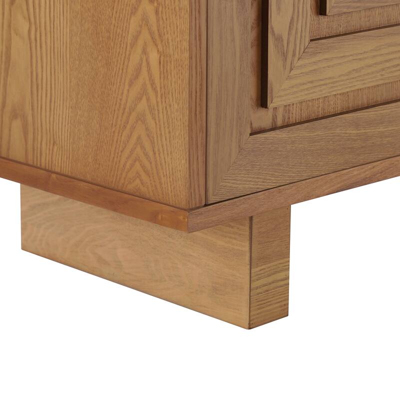 Wood Sideboard Buffet Cabinet, 67" Large Minimalist Credenza with Storage, Modern Accent Cabinet with 4 Doors