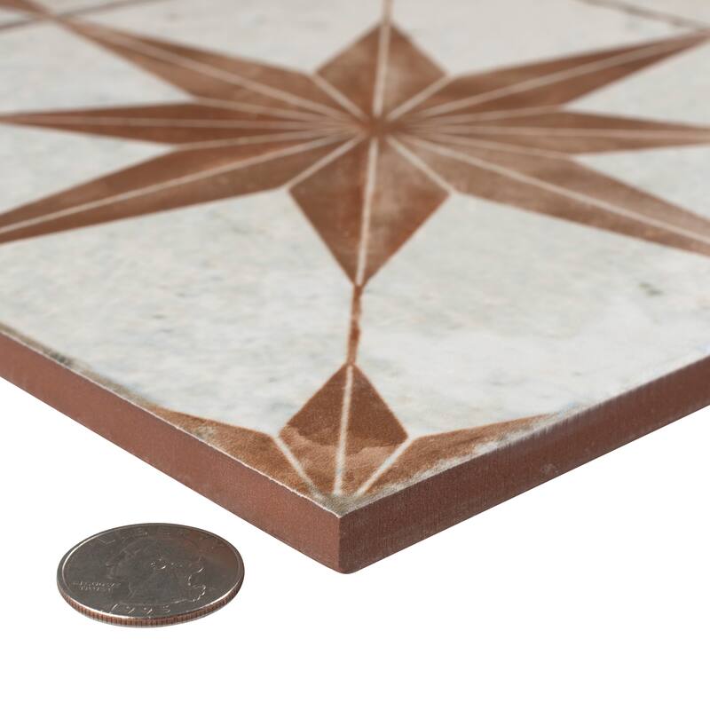 Merola Tile Kings Star Oxide 17-5/8" x 17-5/8" Ceramic Floor and Wall Tile