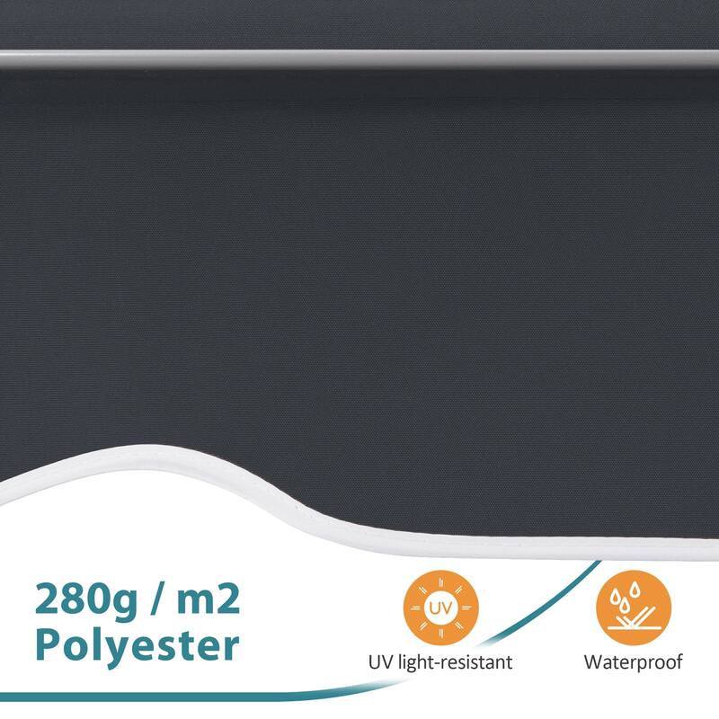 MCombo Patio Awning 12x8 Feet Sunshade Canopy for Manual Retractable Awnings, 4664